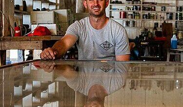 384808 from the shed to the dining room long retired wool sorting tables given new life and purpose