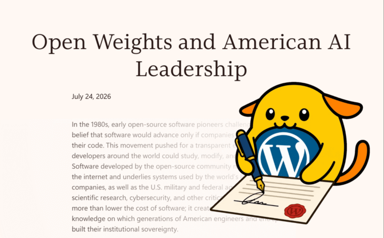 WordPress Endorses Open Weight AI Models to Foster Innovation and Transparency